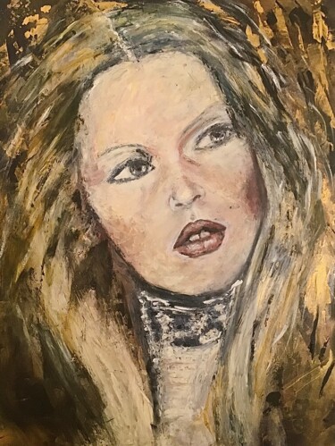 Pittura intitolato "Brigitte b" da Electre, Opera d'arte originale, Olio