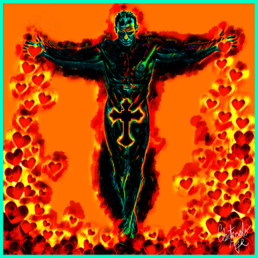 Digital Arts titled "Sex & Religion" by Electrodoage, Original Artwork, Digital Painting