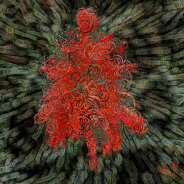 Digitale Kunst mit dem Titel "Burned Nature :(" von Electrodoage, Original-Kunstwerk, Digitale Malerei