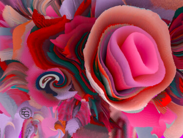 Digitale Kunst getiteld "Paradise flowers of…" door Elegantchikova, Origineel Kunstwerk, Acryl