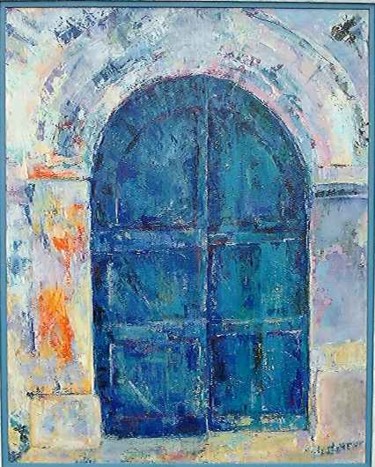 Peinture intitulée "Porte grecque" par Eleho, Œuvre d'art originale
