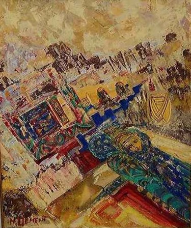 Painting titled "EGYPTE" by Eleho, Original Artwork