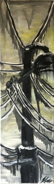 Malerei mit dem Titel "Thrill 2" von Istvan Elekes, Original-Kunstwerk, Öl