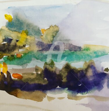 Картина под названием "морской пейзаж-риме…" - Elen Ruzh, Подлинное произведение искусства, Акварель