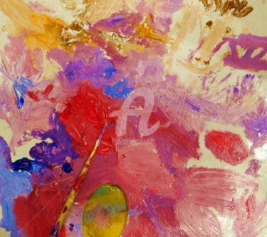 Картина под названием "ma palette de coule…" - Elen Ruzh, Подлинное произведение искусства, Масло