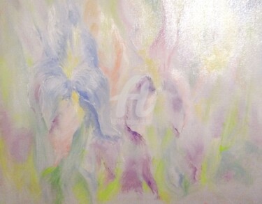Картина под названием "iris" - Elen Ruzh, Подлинное произведение искусства, Масло