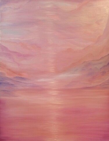 Картина под названием "Mars planète rouge.…" - Елена Афанасьева, Подлинное произведение искусства, Масло Установлен на Дерев…