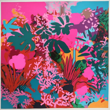 Картина под названием "Pink Garden's Secret" - Elena Aleksandrova, Подлинное произведение искусства, Акрил
