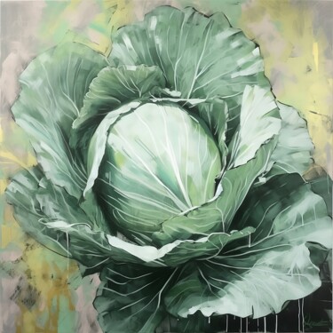 Schilderij getiteld "Vegetable Mood" door Elena Aleksandrova, Origineel Kunstwerk, Acryl