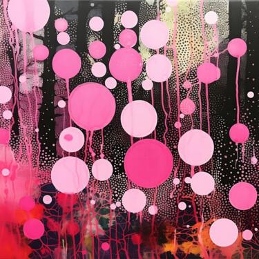 Malerei mit dem Titel "Pink Fizz" von Elena Aleksandrova, Original-Kunstwerk, Digitaldruck