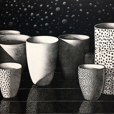 绘画 标题为“Elegance in a Cup” 由Elena Aleksandrova, 原创艺术品, 数字打印