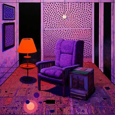 Peinture intitulée "Lavender Dreams" par Elena Aleksandrova, Œuvre d'art originale, Impression numérique Monté sur Châssis e…