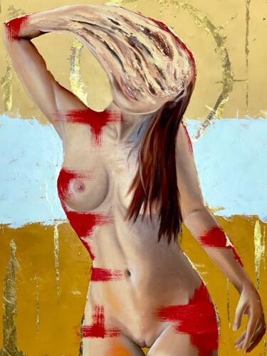 Картина под названием "Edge" - Elena Ali, Подлинное произведение искусства, Масло