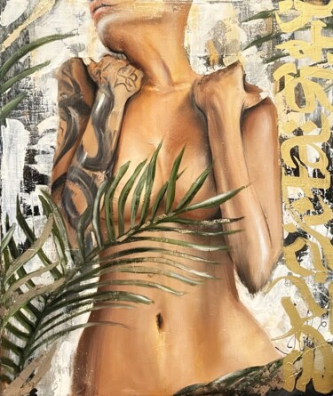 Painting titled "Nude" by Elena Ali, Original Artwork, Oil