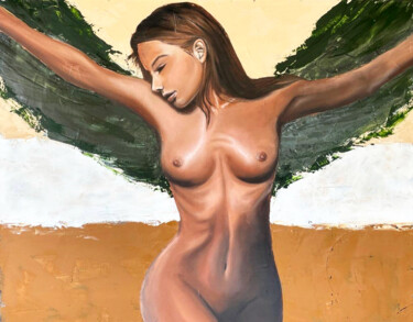 Картина под названием "Flight of the soul" - Elena Ali, Подлинное произведение искусства, Масло