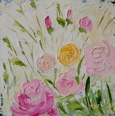 Abstract A-185. Gentle overflow Painting titled "Abstract A-185. Gen…" by Elena Artgent, Original Art, Oil