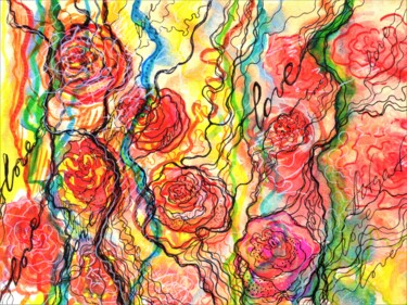 Painting titled "Harmony" by Elena Artgent, Original Artwork, Watercolor