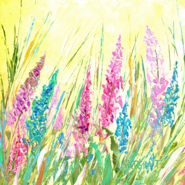 Peinture intitulée "Flowers of the Sun _" par Elena Artgent, Œuvre d'art originale, Huile