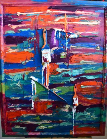 Painting titled "Brushes" by Elena Bandurka, Original Artwork, Oil