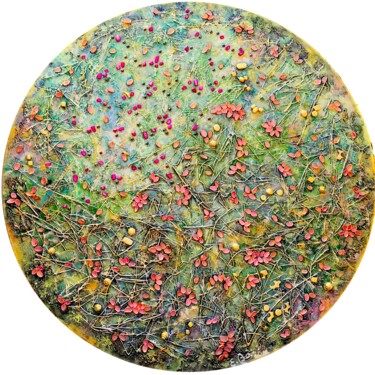Painting titled "Brotes emergidos 8" by Elena Barón, Original Artwork, Acrylic Mounted on Wood Stretcher frame