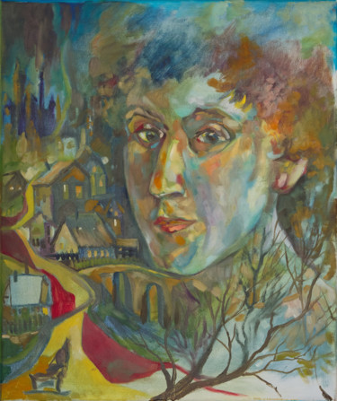 Painting titled "From Vitebsk" by Elena Belikova, Original Artwork, Oil