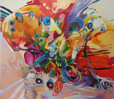 Painting titled "Wind gusts, origina…" by Elena Bissinger, Original Artwork, Oil