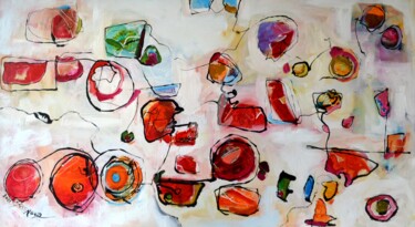 Pittura intitolato "Bulgarasi, abstract…" da Elena Bissinger, Opera d'arte originale, Olio