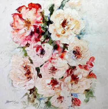 Pintura titulada "Illida of flowers,o…" por Elena Bissinger, Obra de arte original, Oleo