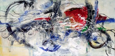 Pintura titulada "Iarna, abstract Bis…" por Elena Bissinger, Obra de arte original, Oleo