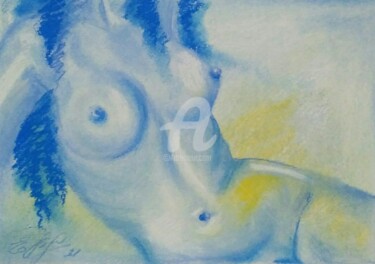 Dibujo titulada "Nude soft pastel sk…" por Elena Boyko, Obra de arte original, Pastel
