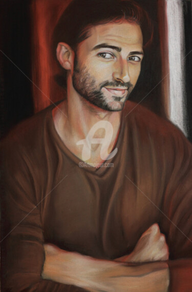 Картина под названием "Мужской портрет" - Elena Boyko, Подлинное произведение искусства, Пастель