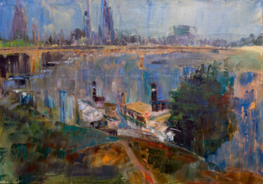 Peinture intitulée "Pier" par Elena Branovitskaya, Œuvre d'art originale, Huile