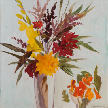 Malerei mit dem Titel "Autumn bouquet. Rem…" von Elena Branovitskaya, Original-Kunstwerk, Öl