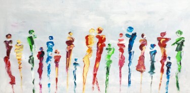 Pittura intitolato "Incontro.jpeg" da Elena Buzhurina, Opera d'arte originale, Olio