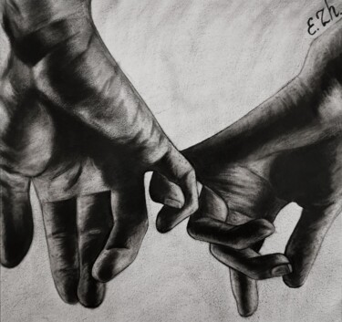 图画 标题为“Charcoal Original A…” 由Elena Carlier, 原创艺术品, 木炭