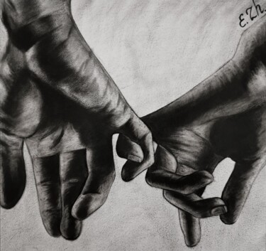 Drawing titled "Charcoal Original A…" by Elena Carlier, Original Artwork, Charcoal