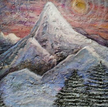 Pittura intitolato "The mountains" da Elena Chugurova, Opera d'arte originale, Acrilico