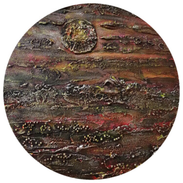 Painting titled "Sunset" by Elena Chugurova, Original Artwork, Acrylic Mounted on Wood Panel