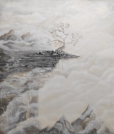 Malerei mit dem Titel "A place of power" von Elena Chugurova, Original-Kunstwerk, Acryl Auf Holzplatte montiert