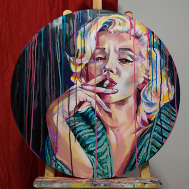 Painting titled "Monroe" by Elena Chistik, Original Artwork, Acrylic