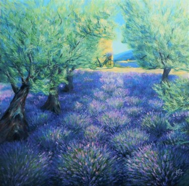 Schilderij getiteld ""Provence"" door Elena Cotté, Origineel Kunstwerk, Olie