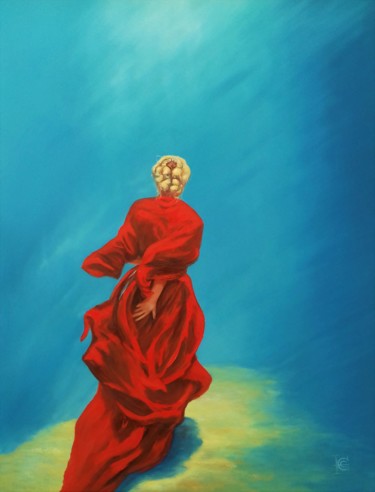 Pittura intitolato "Evasion vers l'inco…" da Elena Cotté, Opera d'arte originale, Olio