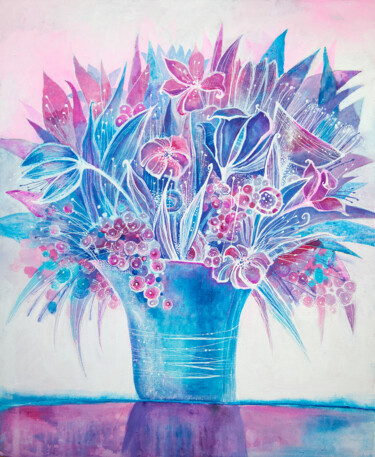 Картина под названием "In pink" - Елена Додока, Подлинное произведение искусства, Акрил