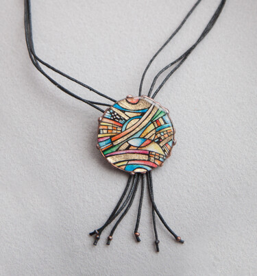 Художественная композиция под названием "Necklace "Jazz"" - Елена Додока, Подлинное произведение искусства, Аксессуары