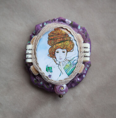 Design titled "Brooch "Violet mood"" by Elena Dodoka, Original Artwork, Accessories