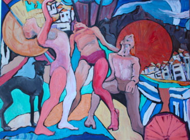 Pintura titulada "Marbella" por Elena Done, Obra de arte original, Oleo Montado en Bastidor de camilla de madera