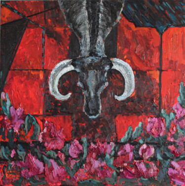 Painting titled "Toro I" by Elena Done, Original Artwork, Oil