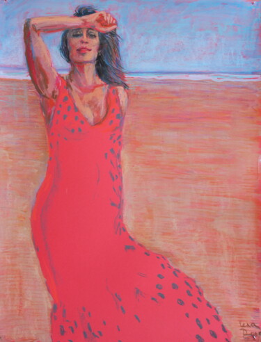 Desenho intitulada "Silhouettes. Tarifa…" por Elena Done, Obras de arte originais, Pastel