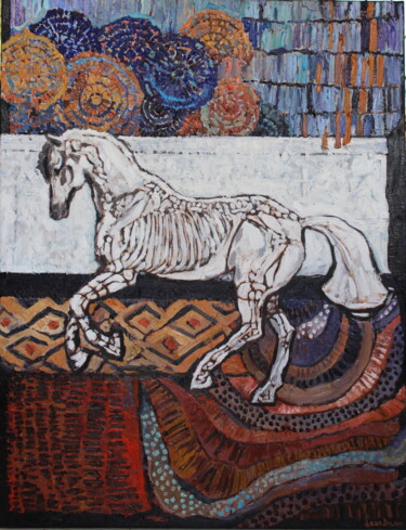 Картина под названием "Magic Horse" - Elena Done, Подлинное произведение искусства, Масло