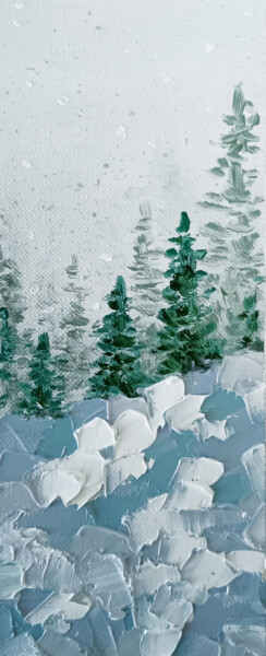 Painting titled "Winter 08" by Elena Dundukova, Original Artwork, Oil